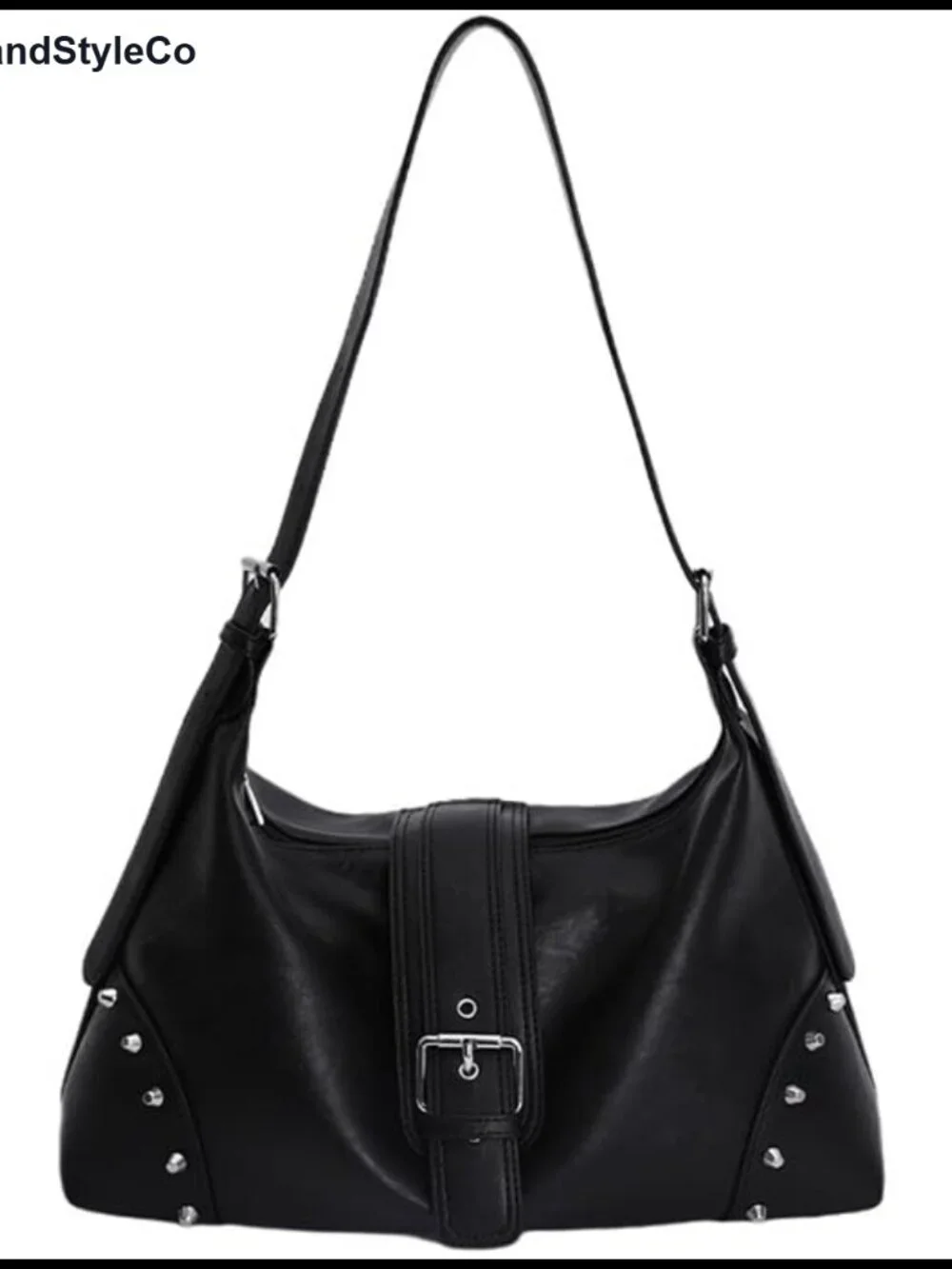 Faux leather hobo shoulder bag women crossbody slouchy handbag